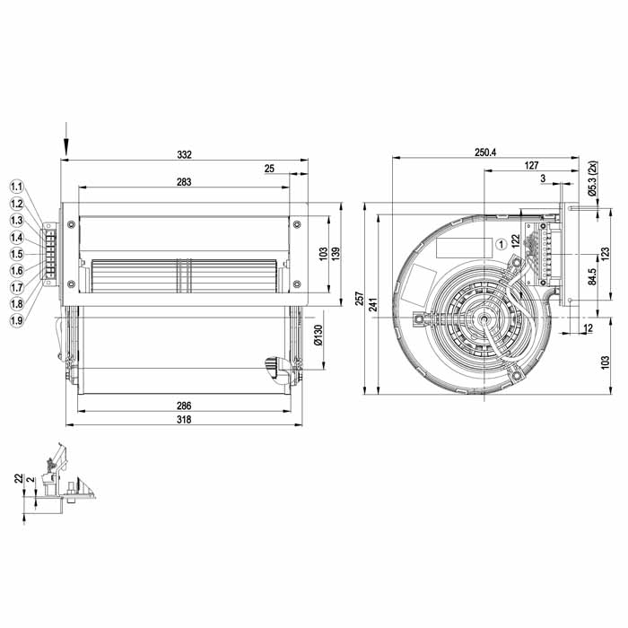 Центробежный вентилятор EbmPapst D2D160-CE02-11 img 4