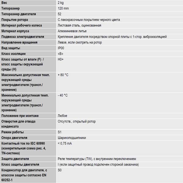 Центробежный вентилятор EbmPapst G2E120-DD70-12 img 8