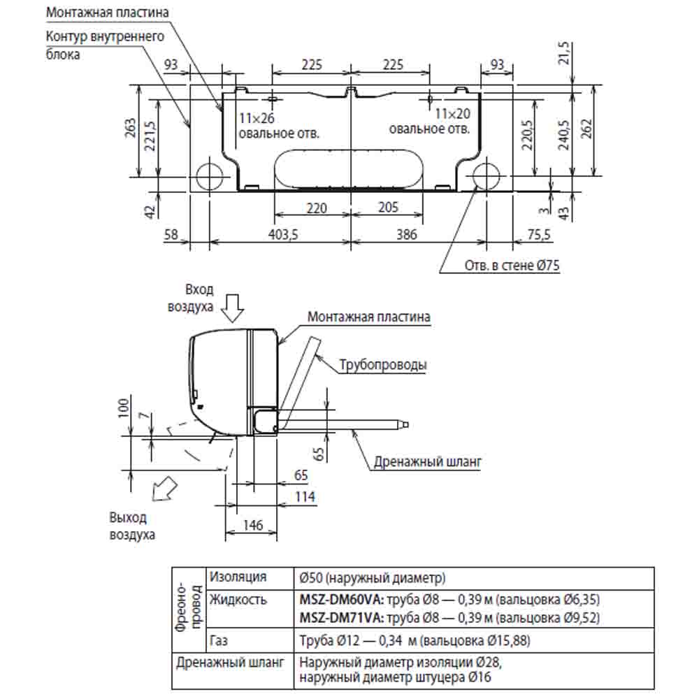 Кондиционер Mitsubishi Electric MSZ-DM71VA/MUZ-DM71VA img 1