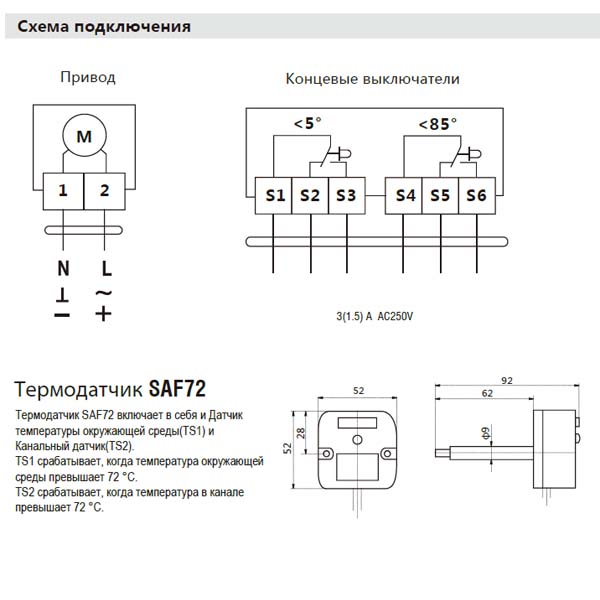 Привод Hoocon SA8FU24-DS 8 Нм 24 В img 2