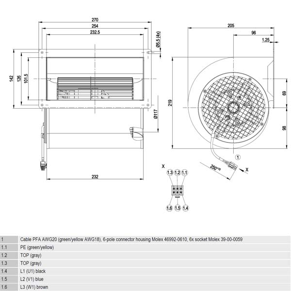 Центробежный вентилятор EbmPapst D2D146-AA02-22 img 8