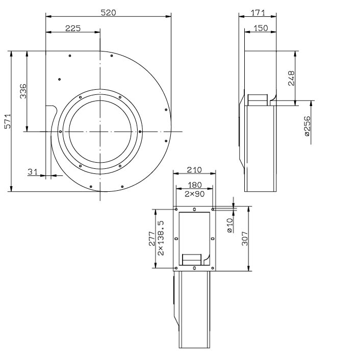 Вентилятор центробежный Ziehl-Abegg RG31S-4DK.4I.3L img 1