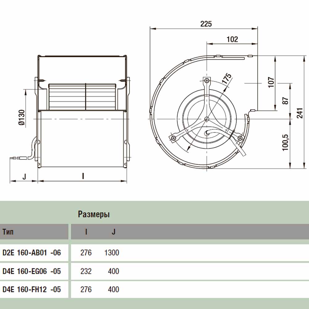 Центробежный вентилятор EbmPapst D2E160-GL07-01 img 2