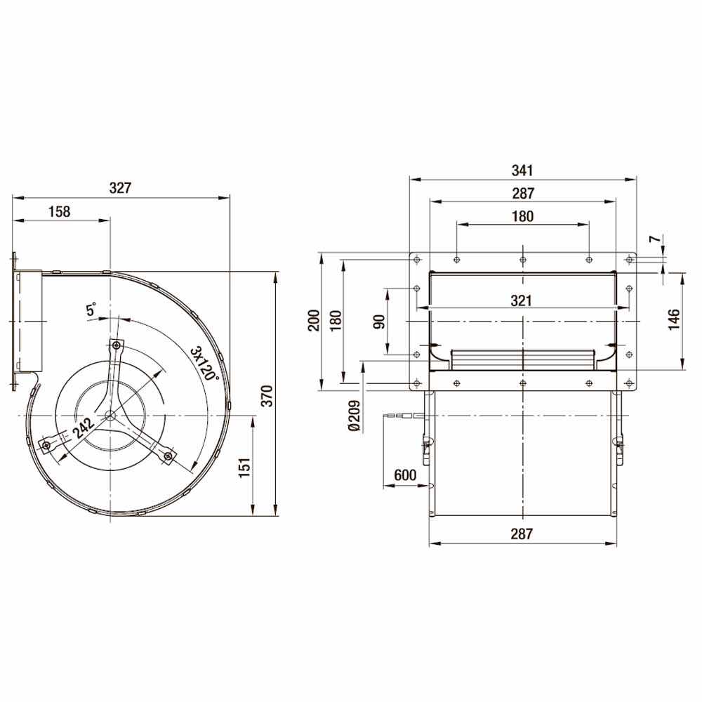 Центробежный вентилятор EbmPapst D4E240-BA01-01 img 2