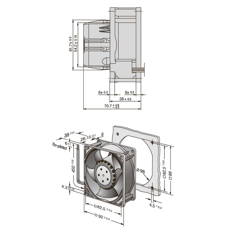 Компактный вентилятор EbmPapst AC 3200JLU img 1