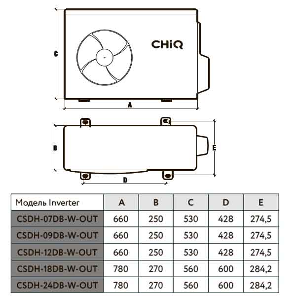 Инверторный кондиционер CSDH-07DB-S-IN/CSDH-07DB-S-OUT img 3