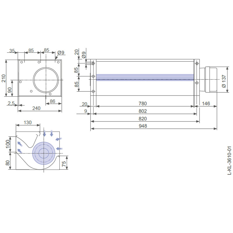 Вентилятор тангенциальный Ziehl-Abegg QK12A-4EM.68.GF (110279) img 1