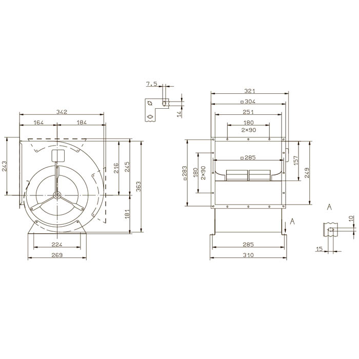 Вентилятор центробежный Ziehl-Abegg RD20P-4EW.4F.1L img 2