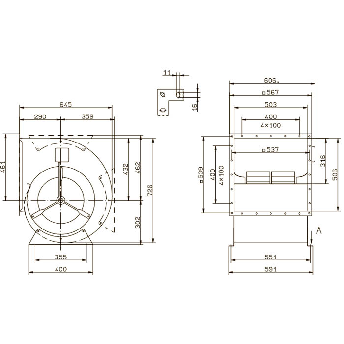 Вентилятор центробежный Ziehl-Abegg RD40P-6DW.7T.1L img 1