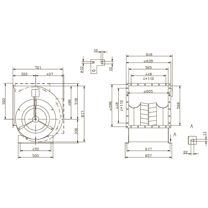 Вентилятор центробежный Ziehl-Abegg RD45A-4EW.6Q.1L img 2