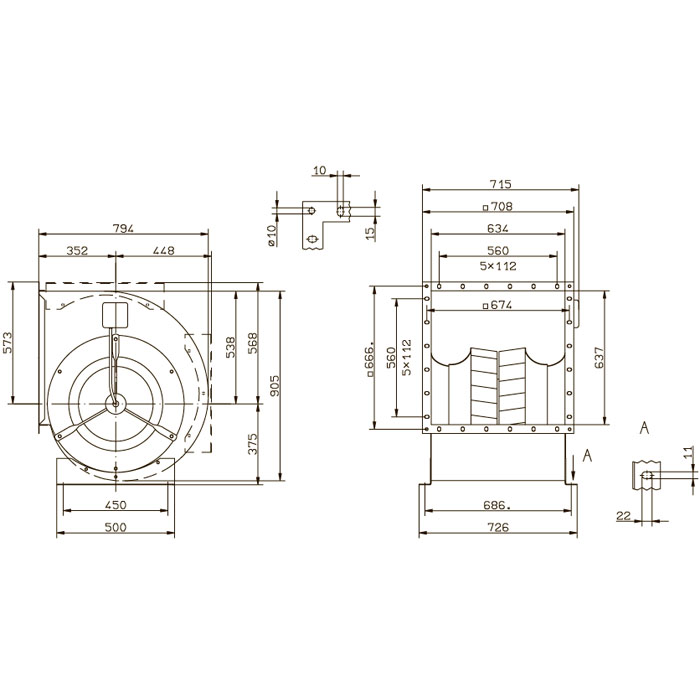 Вентилятор центробежный Ziehl-Abegg RD50A-4DW.6T.1L img 1