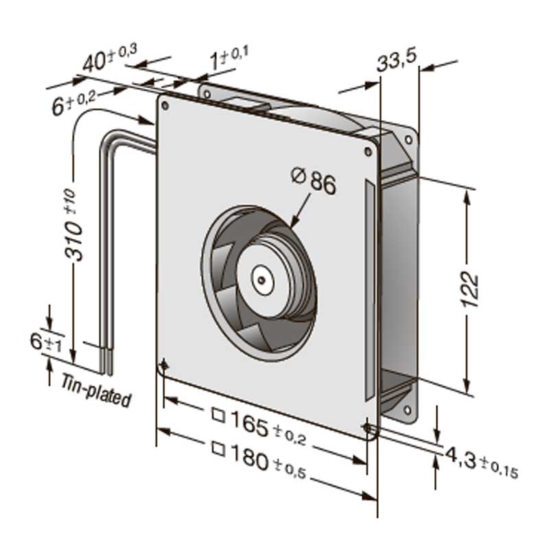 Компактный вентилятор EbmPapst RG 125-19/14 NR img 1