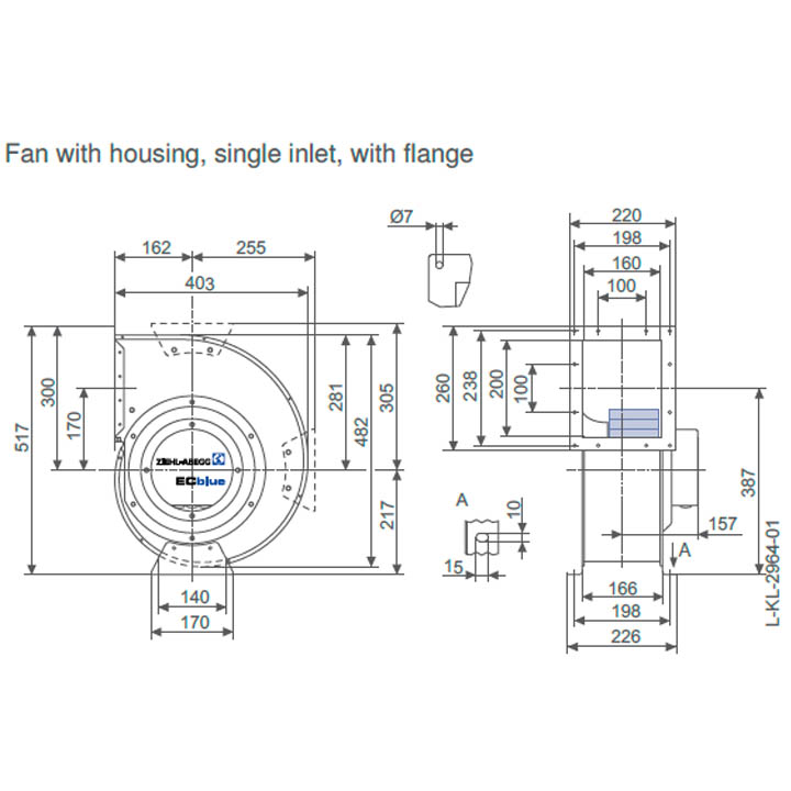 Вентилятор центробежный Ziehl-Abegg RG25R-ZIK-DC-4R img 1