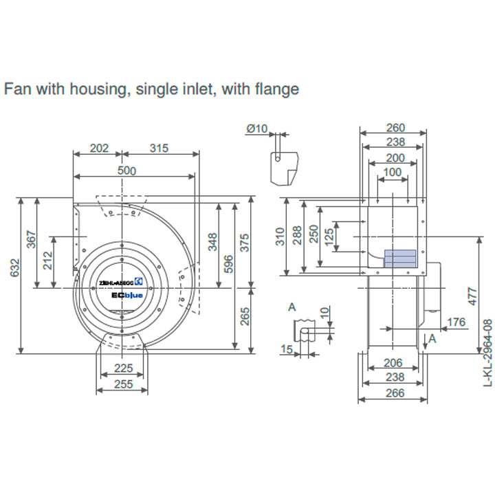 Вентилятор центробежный Ziehl-Abegg RG31R-ZIK.GG.4Rt2 img 1