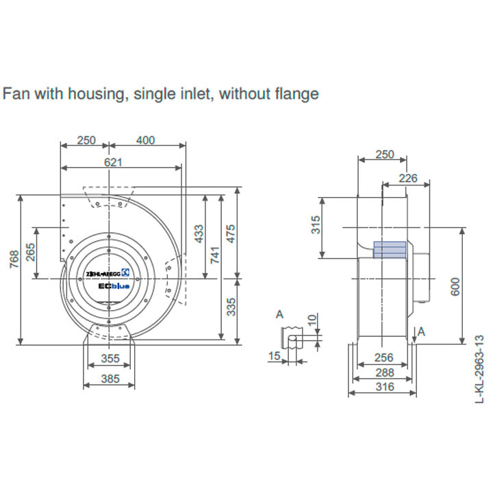 Вентилятор центробежный Ziehl-Abegg RG40R-ZIK.GL.4R2 img 2