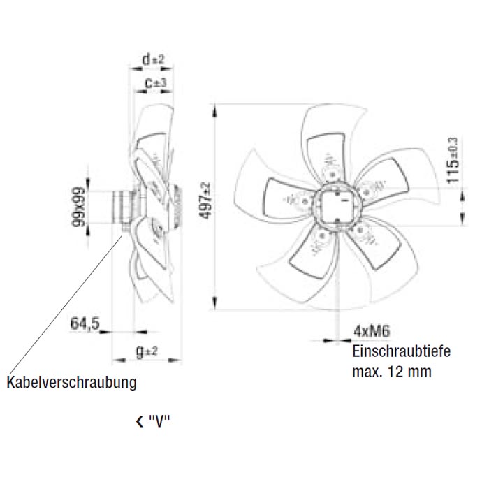EbmPapst W4D500-GJ03-01 Осевой вентилятор EbmPapst W4D500-GJ03-01 img 8