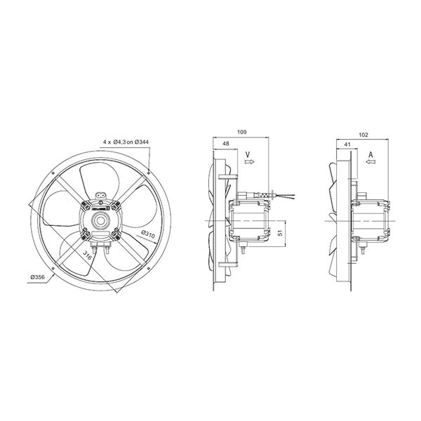 Вентилятор осевой Ziehl-Abegg FB030-4ED.WC.A5 img 3