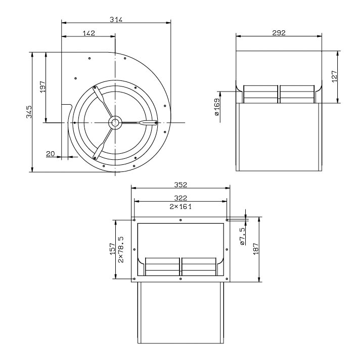 Вентилятор Ziehl-abegg RD20S-4EW.4F.2L img 1