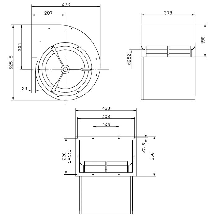 Вентилятор Ziehl-abegg RD28S-4EW.4R.AL img 2