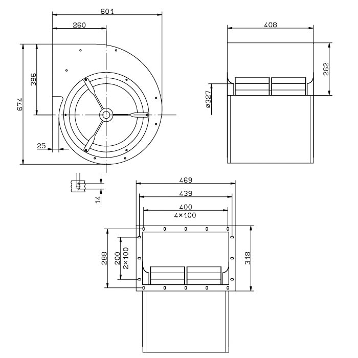 Вентилятор Ziehl-abegg RD40S-4DW.7W.AL img 2