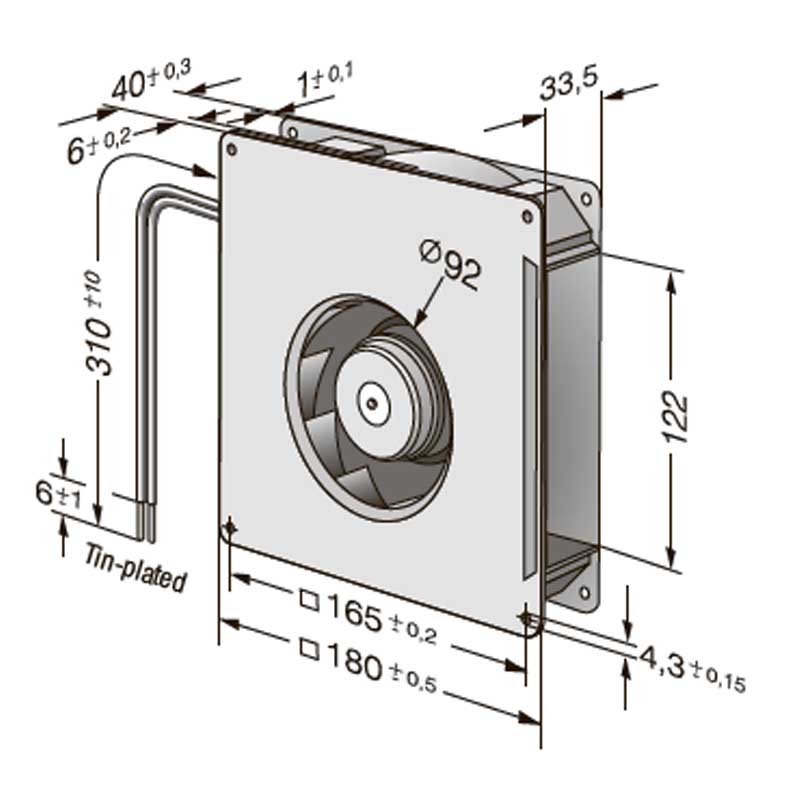 Компактный вентилятор EbmPapst RG 140-22/14 N/2 TDPU img 1