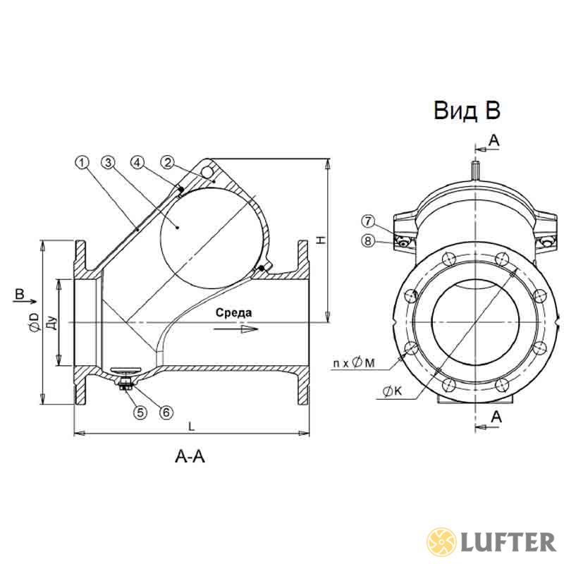 Фланцевый обратный клапан Py10 Tecofi CBL4240-0100 img 4