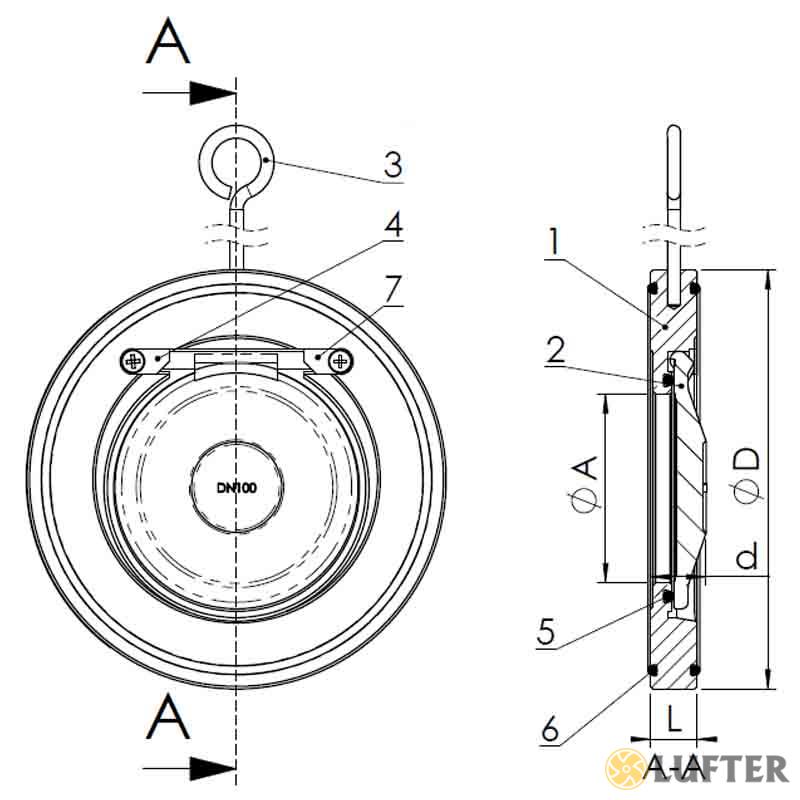 Одностворчатый обратный клапан Tecofi CB6441-0125 img 4