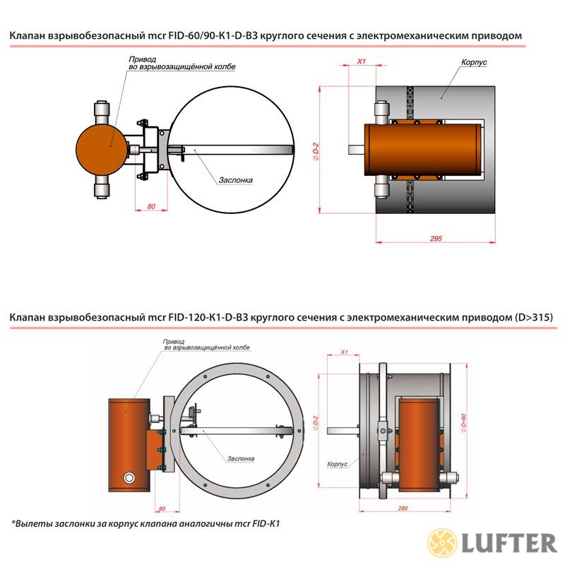 Клапаны противопожарные взрывозащищенные mcr FID-К-ВЗ img 3
