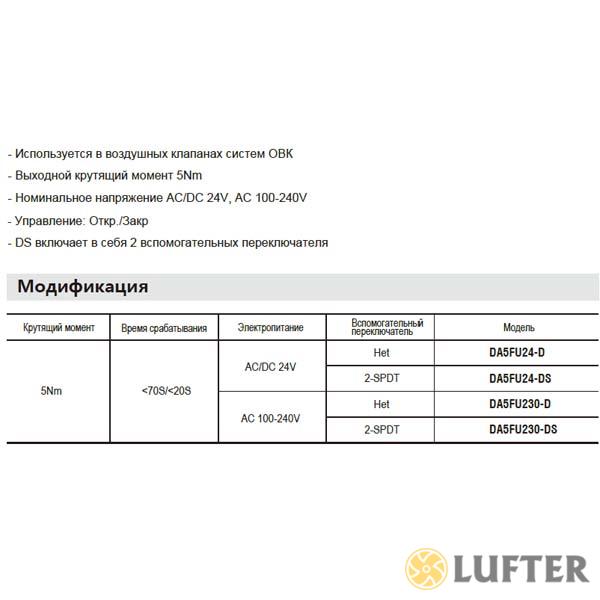 Привод Hoocon DA5FU230-D 5 Нм 230 В img 4