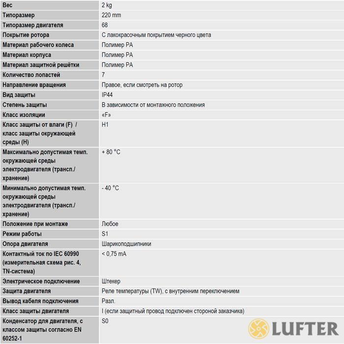 Центробежный вентилятор EbmPapst K2E220-RA38-09 img 6