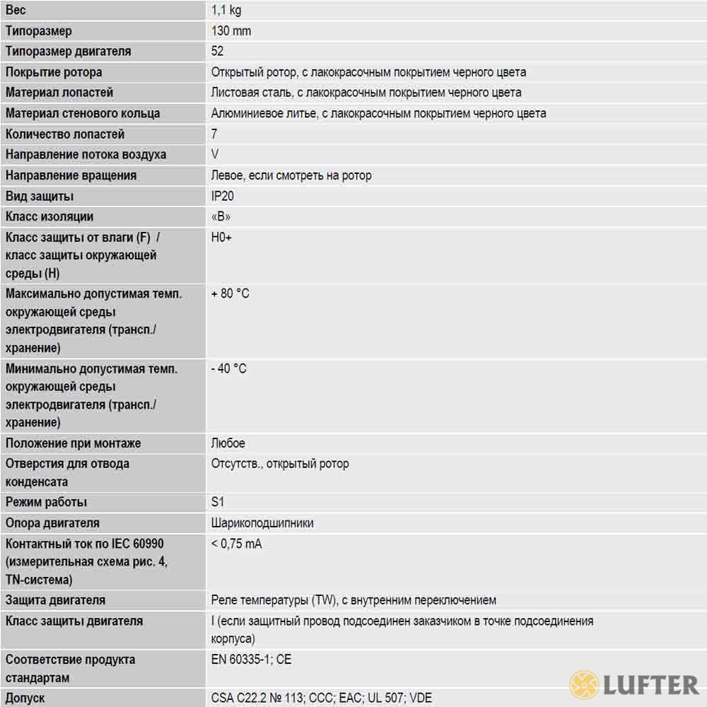 Осевой вентилятор EbmPapst W2S130-AA03-01 img 2