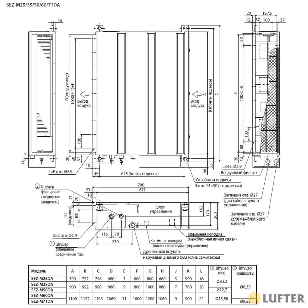 Кондиционер Mitsubishi Electric SEZ-M50DA/SUZ-KA50VA6 img 2