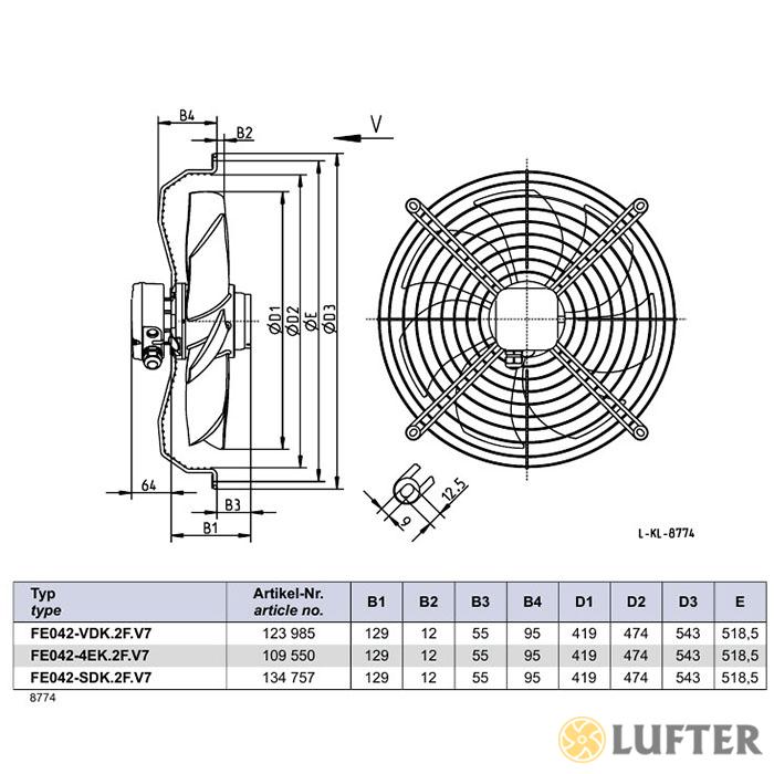 Вентилятор осевой Ziehl-Abegg FE042-4EA.2F.A7 img 1