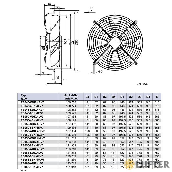 Вентилятор осевой Ziehl-Abegg FE056-6EA.4I.V7 img 1