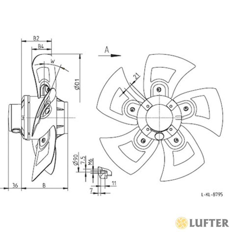 Вентилятор осевой Ziehl-Abegg FL035-SDK.2C.V5P (135088) img 4