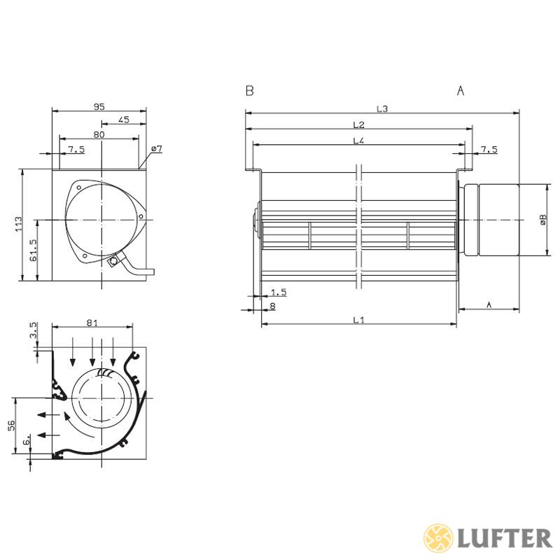 Вентилятор тангенциальный Ziehl-Abegg QR06A-GIM.50.11 (112292) img 3