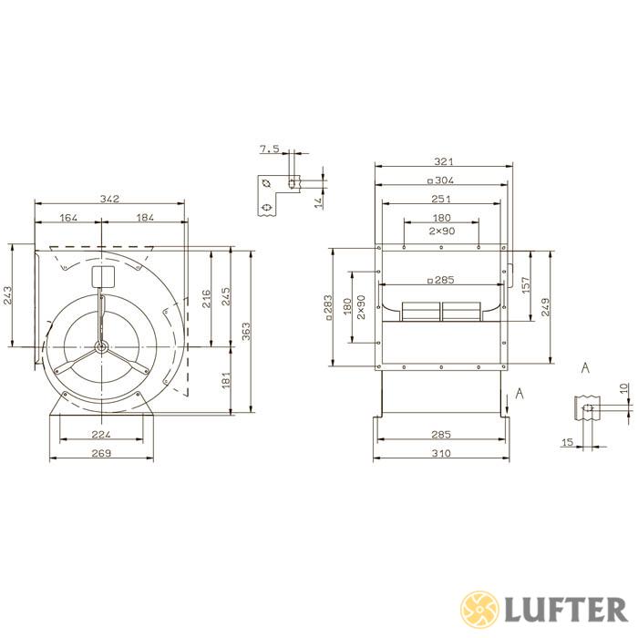 Вентилятор центробежный Ziehl-Abegg RD20P-4EW.4F.1L img 2