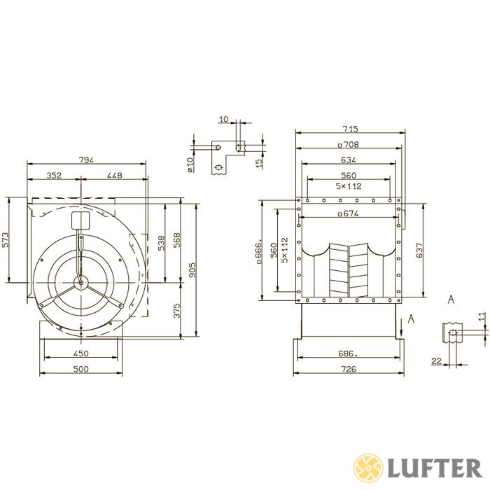 Вентилятор центробежный Ziehl-Abegg RD56A-4DW.7T.1L img 1