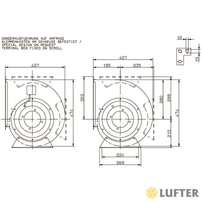 Вентилятор центробежный Ziehl-Abegg RG25P-4EK.4F.1R img 2