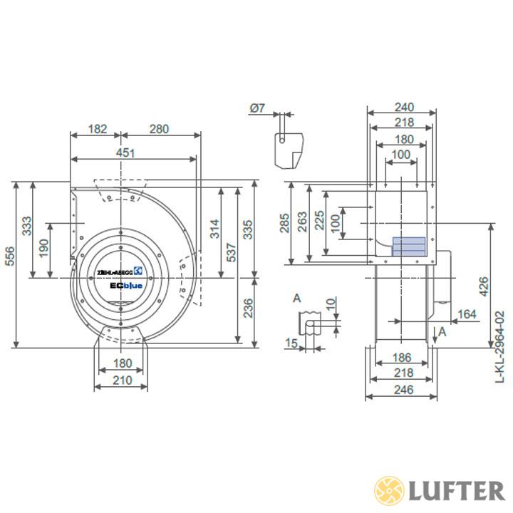 Вентилятор центробежный Ziehl-Abegg RG28R-ZIK.DC.4R img 1