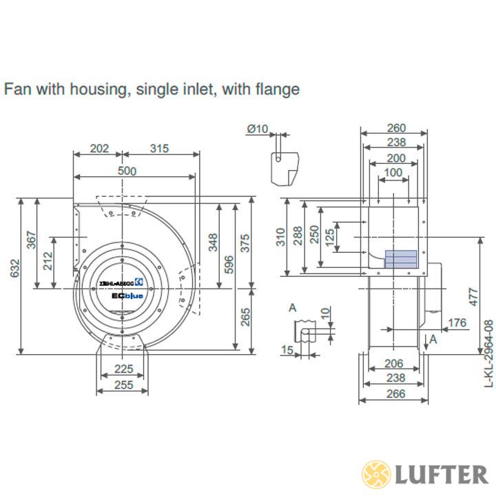 Вентилятор центробежный Ziehl-Abegg RG31R-ZIK.DG.4Rt img 1