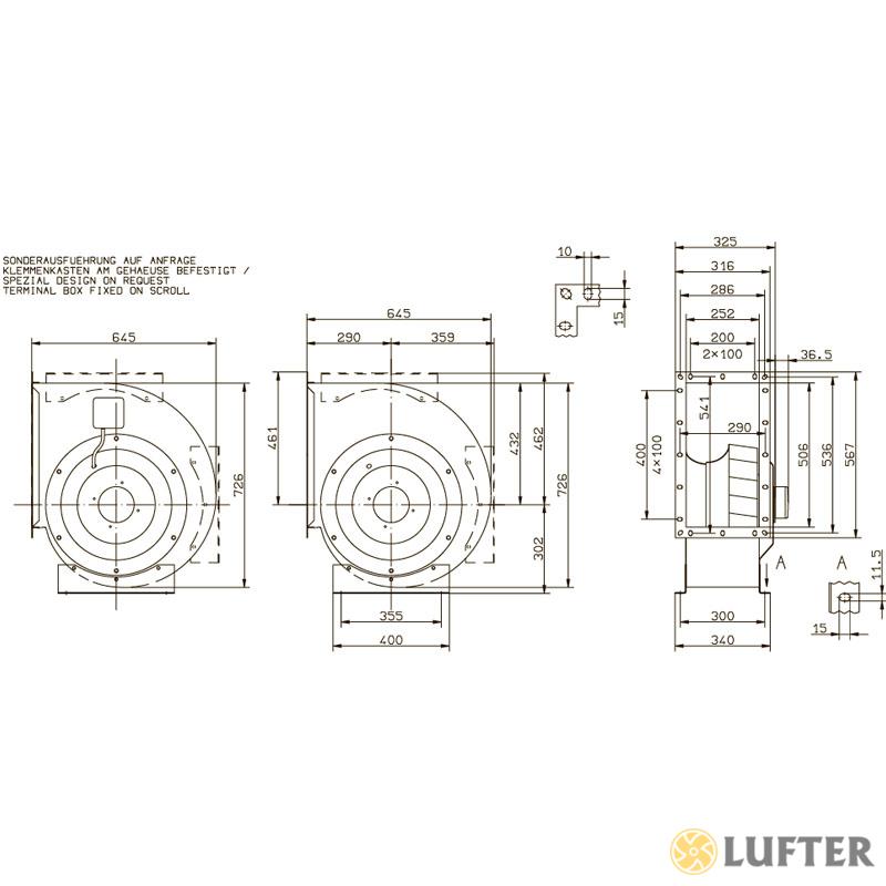 Вентилятор центробежный Ziehl-Abegg RG40A-4EK.4I.1R img 2