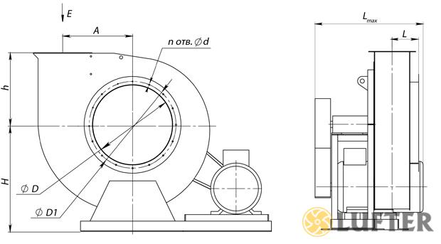 Радиальный вентилятор ВР 300-45 №12,5 (30 кВт/300 об/мин) img 3