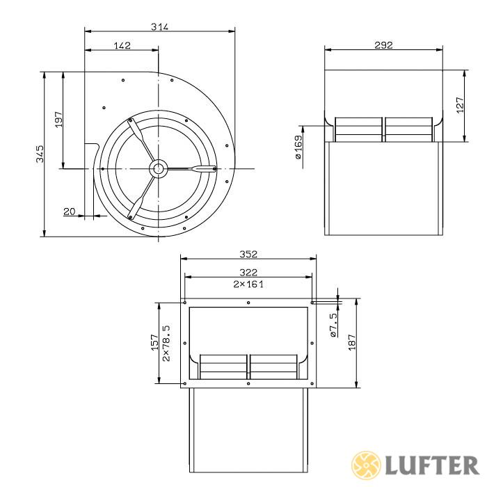 Вентилятор Ziehl-abegg RD20S-4EW.4I.2L+ img 1