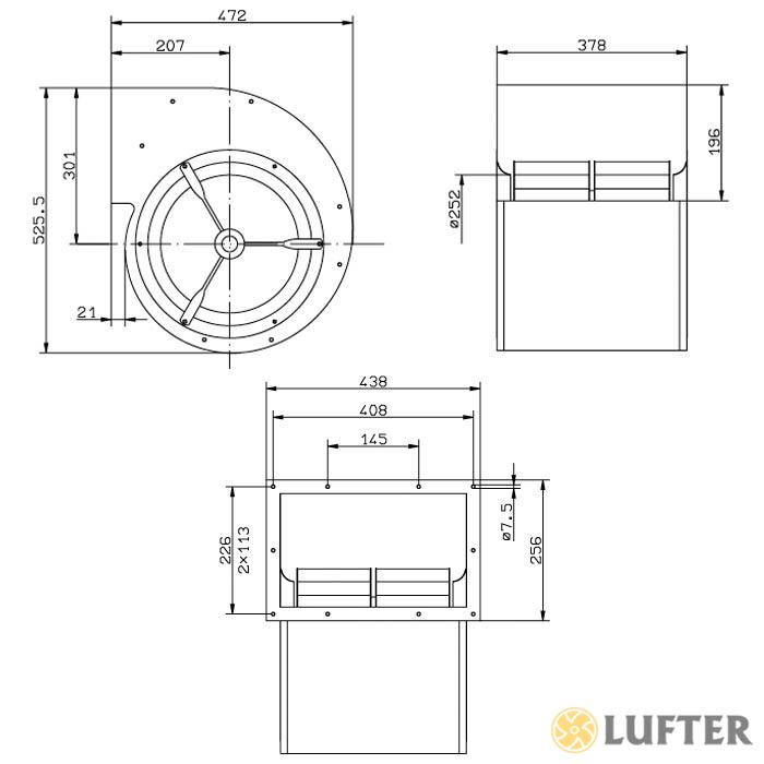 Вентилятор Ziehl-abegg RD28S-4EW.4R.AL img 2