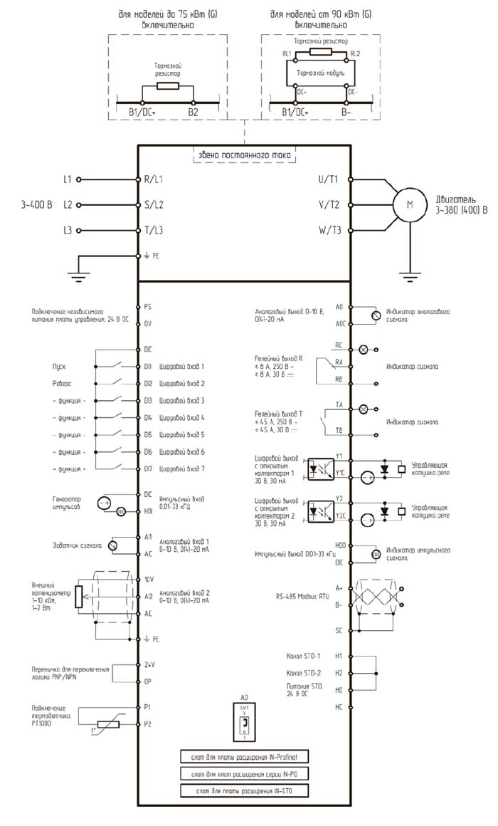 Схема подключения INPRIME-G2.2-4BF Схема подключения INPRIME-G2.2-4BF